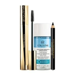 Collistar Mascara Definizione Infinita+ Matita Occhi Nera+ Soluzione Bifasica Struccante Da 35ml